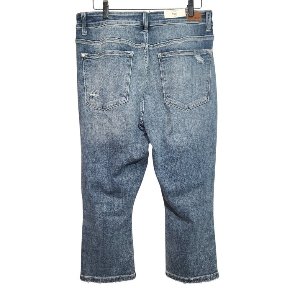 Judy Blue Skinny Fit Capri Jeans Distressed Stretch NWT 16W jb82258 - Picture 2 of 5